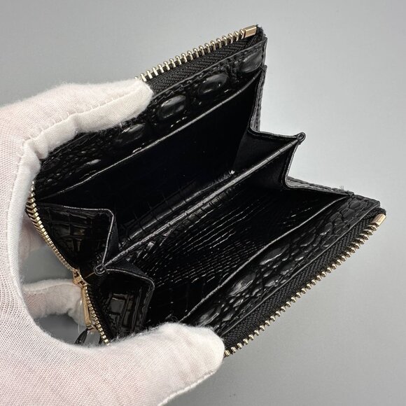 Brahmin Anita Black Melbourne Leather Card Case Wallet V8615140000001 NEW - Picture 11 of 16